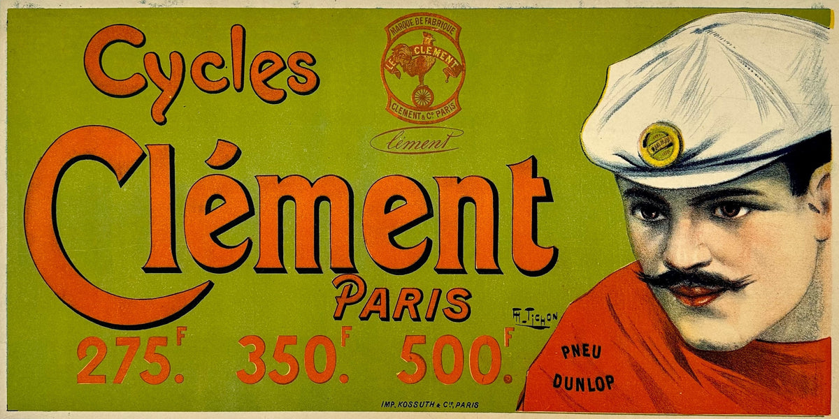 Cycles Clément, Paris - Authentic Vintage Poster