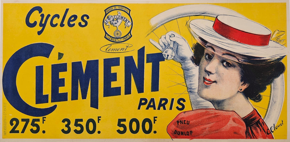 Clement_4 Yellow - Authentic Vintage Poster
