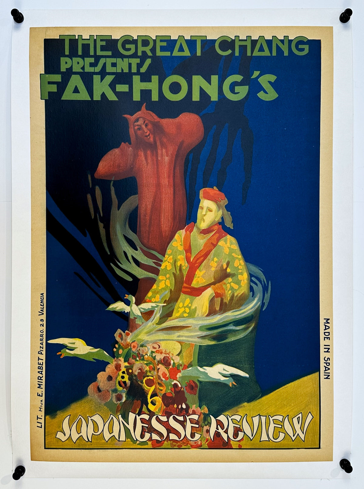 Great Chang &amp; Fak Hong- Japanese Review - Authentic Vintage Poster