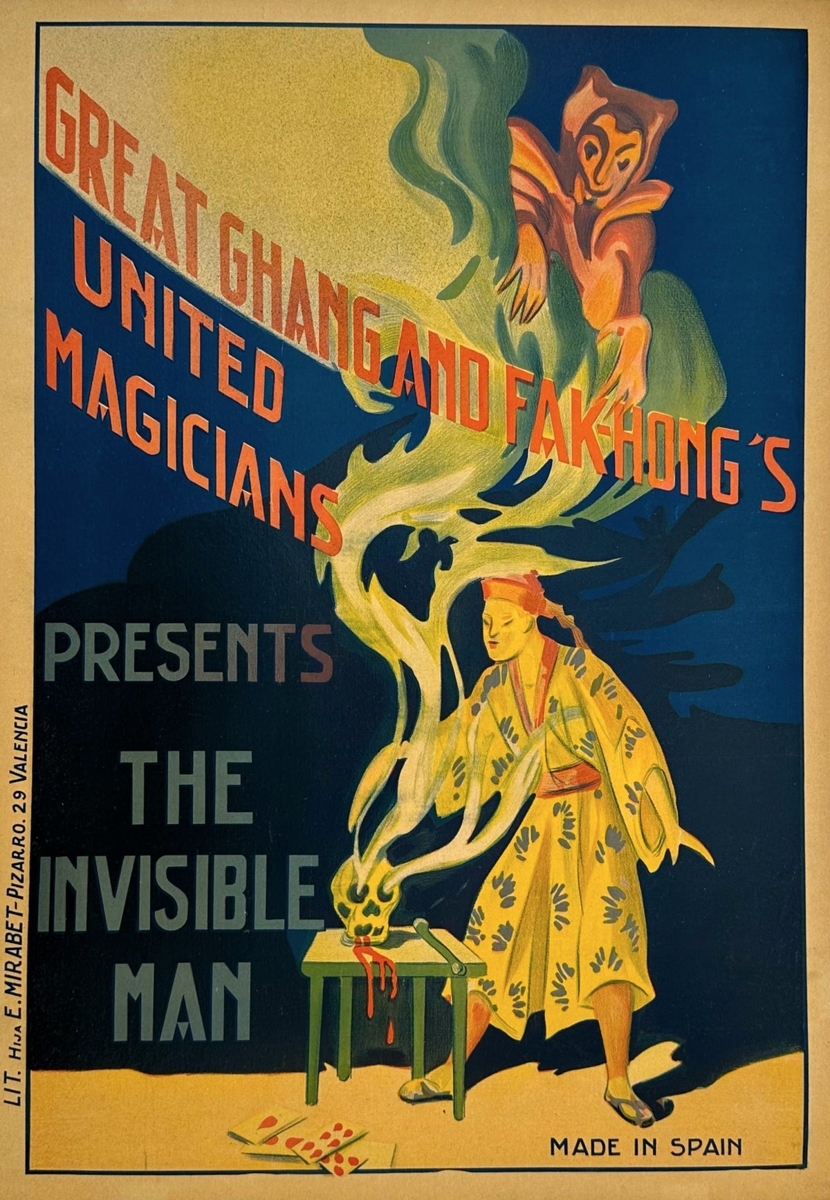 Great Chang &amp; Fak Hong- The Invisible Man - Authentic Vintage Poster