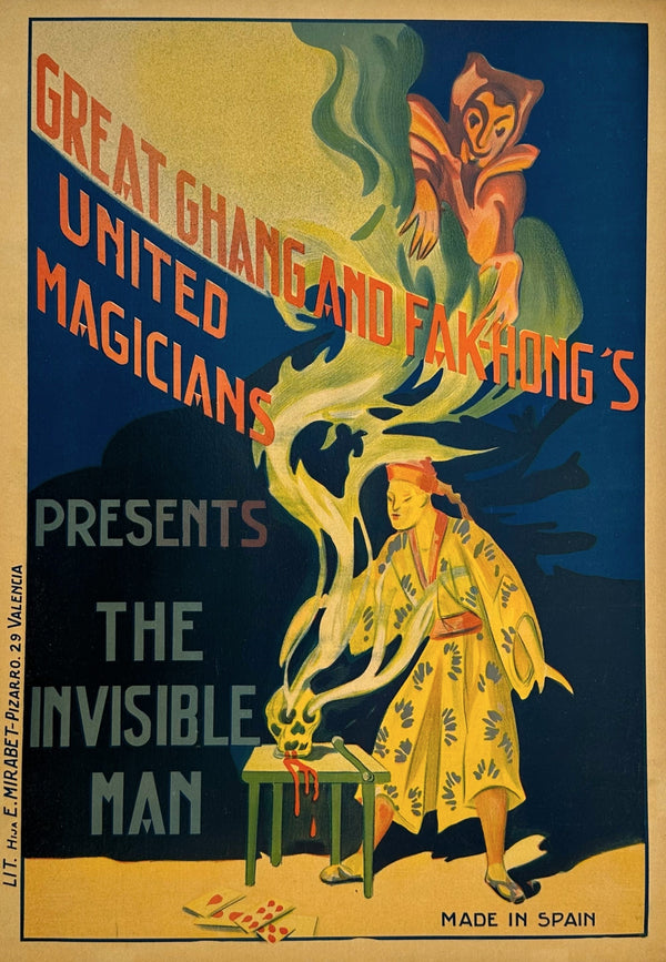 Great Chang & Fak Hong- The Invisible Man - Authentic Vintage Poster