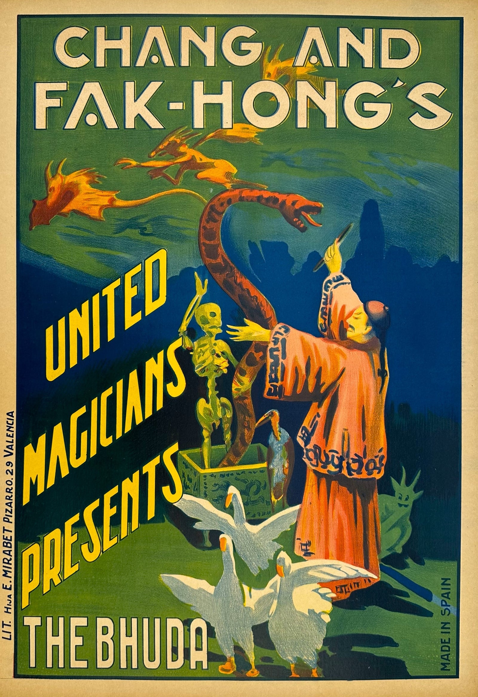 Great Chang & Fak Hong- The Bhuda - Authentic Vintage Poster