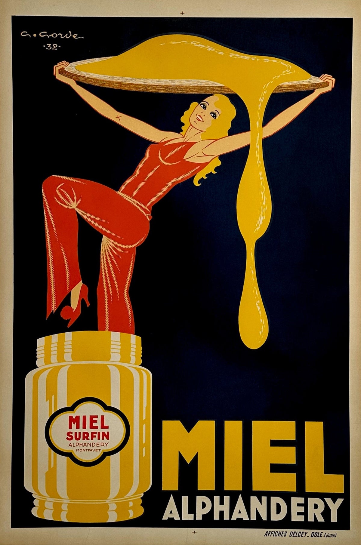 Miel Alphandery - Authentic Vintage Poster