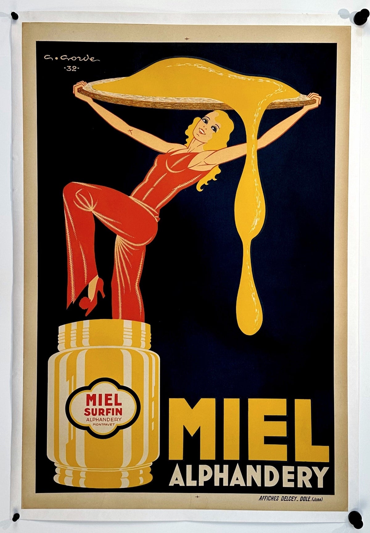 Miel Alphandery - Authentic Vintage Poster