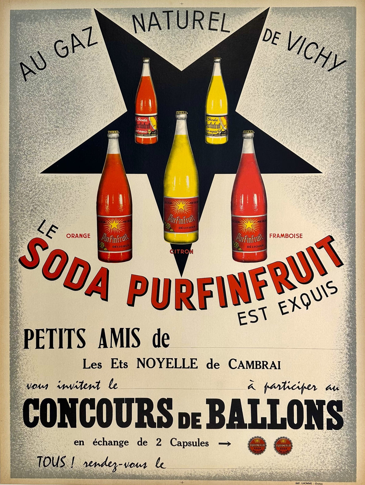 Soda Purfinfruit - Authentic Vintage Poster