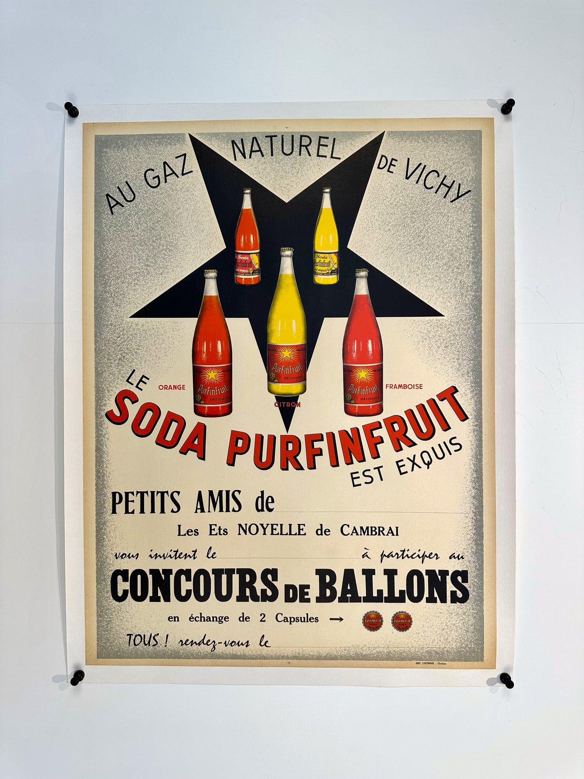Soda Purfinfruit - Authentic Vintage Poster