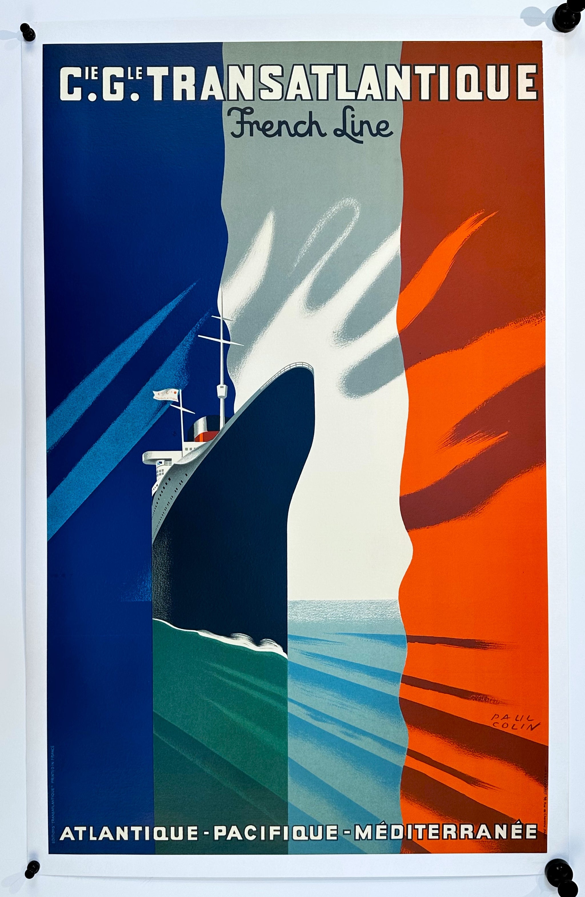 CORSE TRANSATLANTIQUE R48 - POSTER HQ 50x70cm d'une AFFICHE VINTAGE CORSE TRANSATLANTIQUE R48 - POSTER HQ 50x70cm d'une AFFICHE VINTAGE