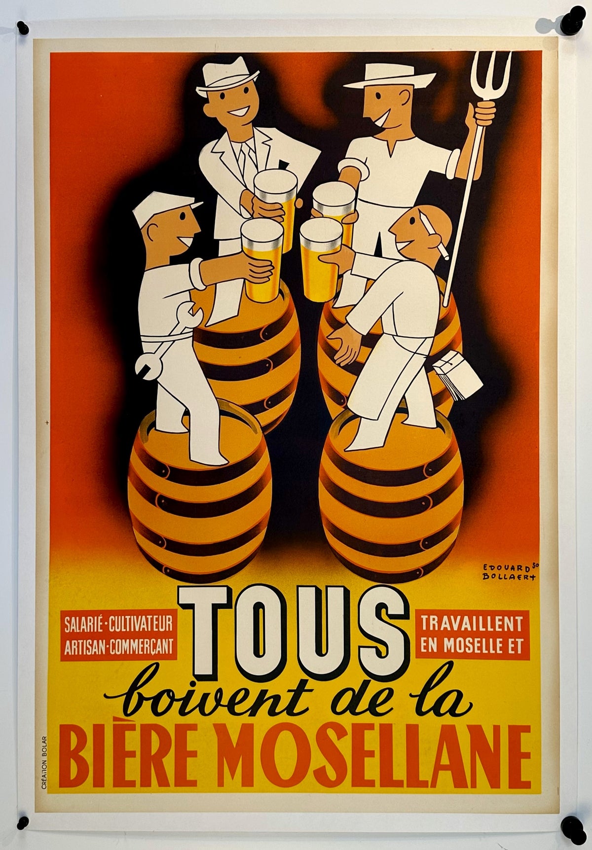 Biere Mosellane by Edouard Bollerat - Authentic Vintage Poster