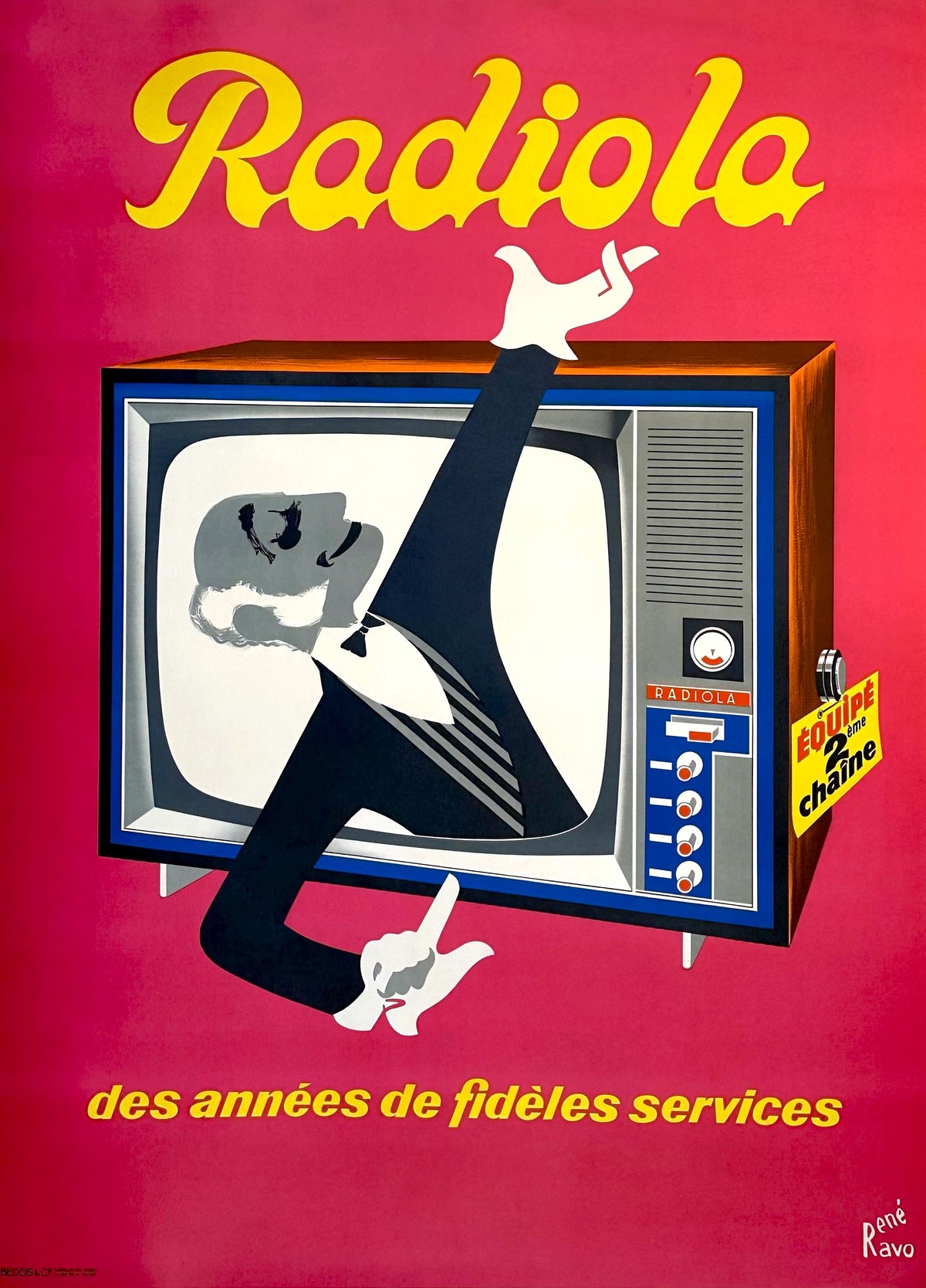 Radiola- Rene Ravo - Authentic Vintage Poster