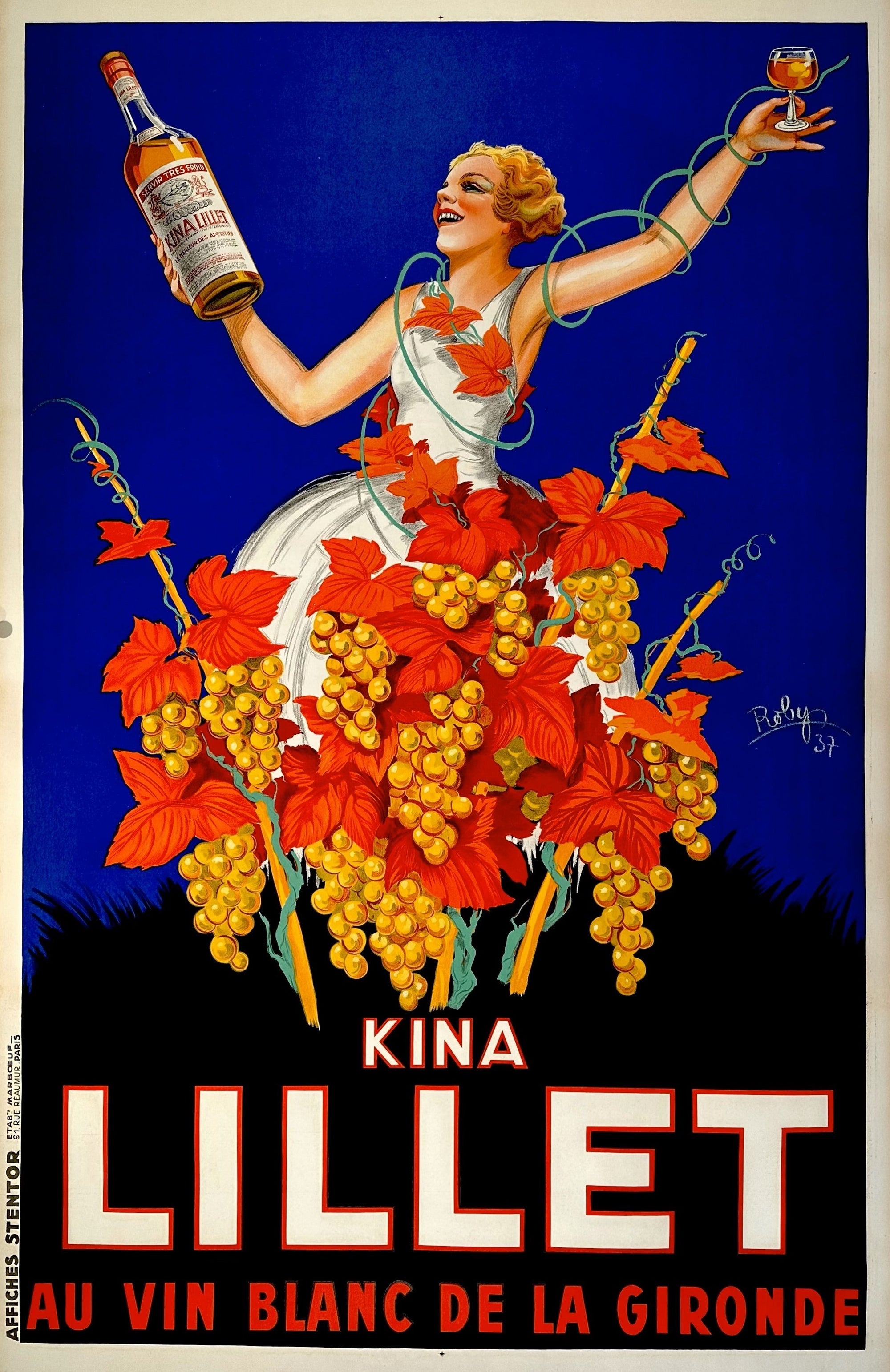 Kina Lillet by Robys - Authentic Vintage Poster