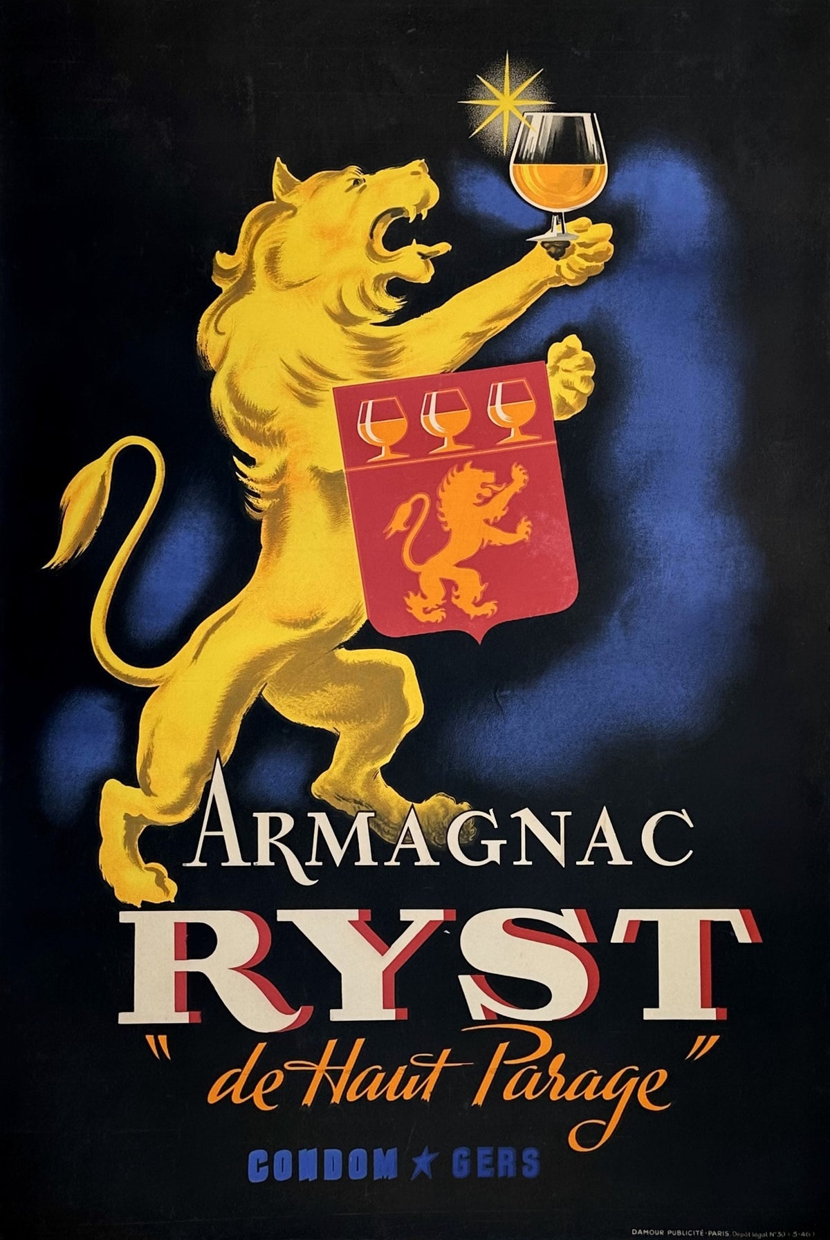 Armagnac Ryst - Authentic Vintage Poster