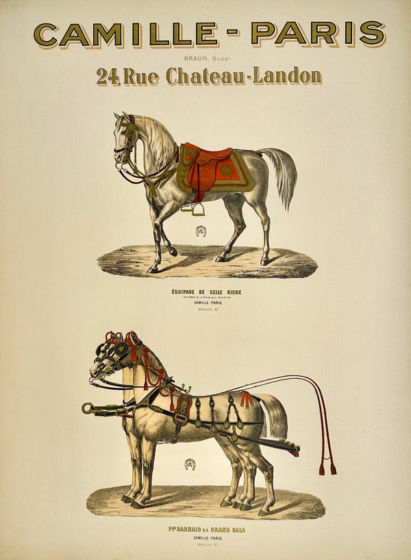 Camille-Paris Harness Co. - Authentic Vintage Poster