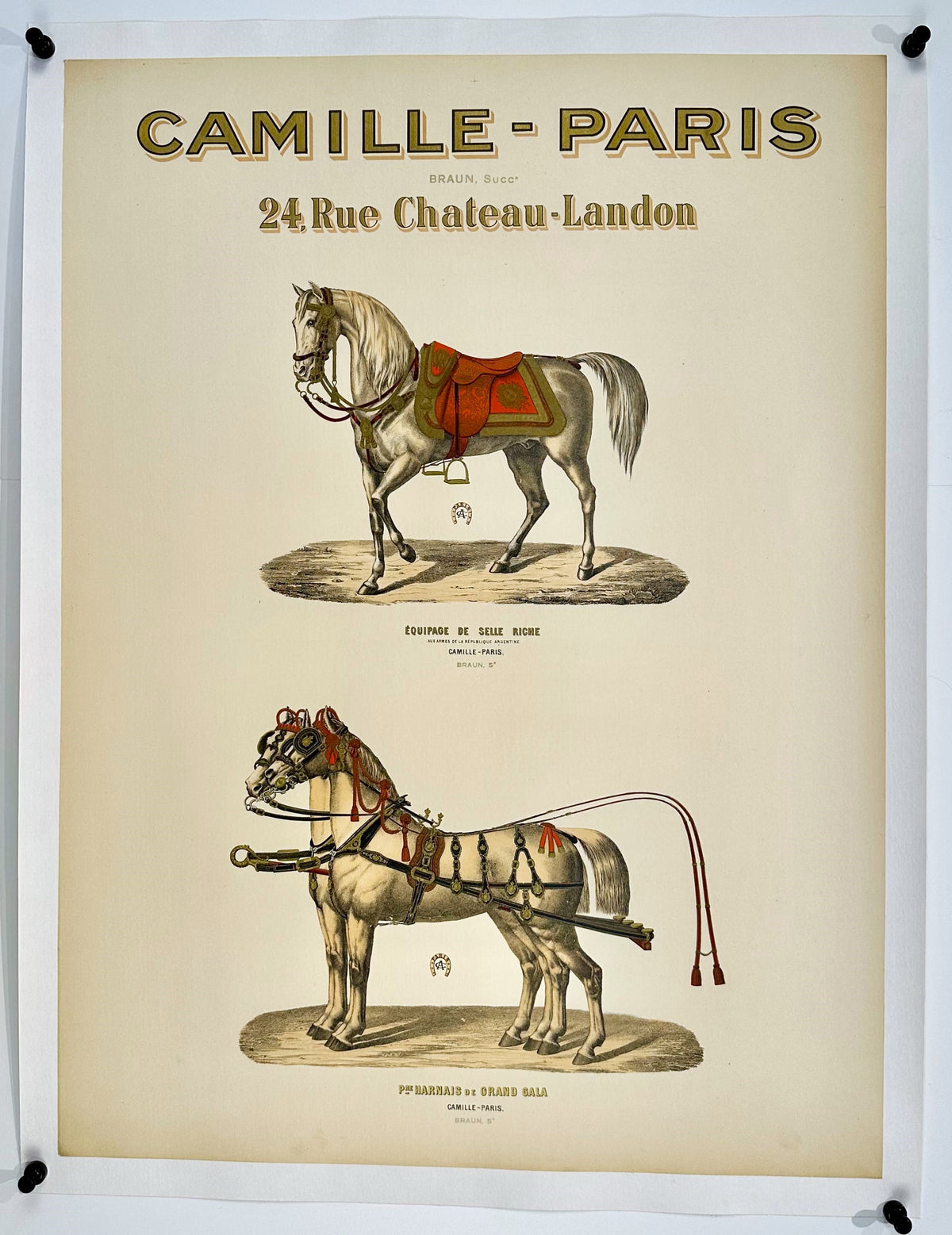 Camille-Paris Harness Co. - Authentic Vintage Poster