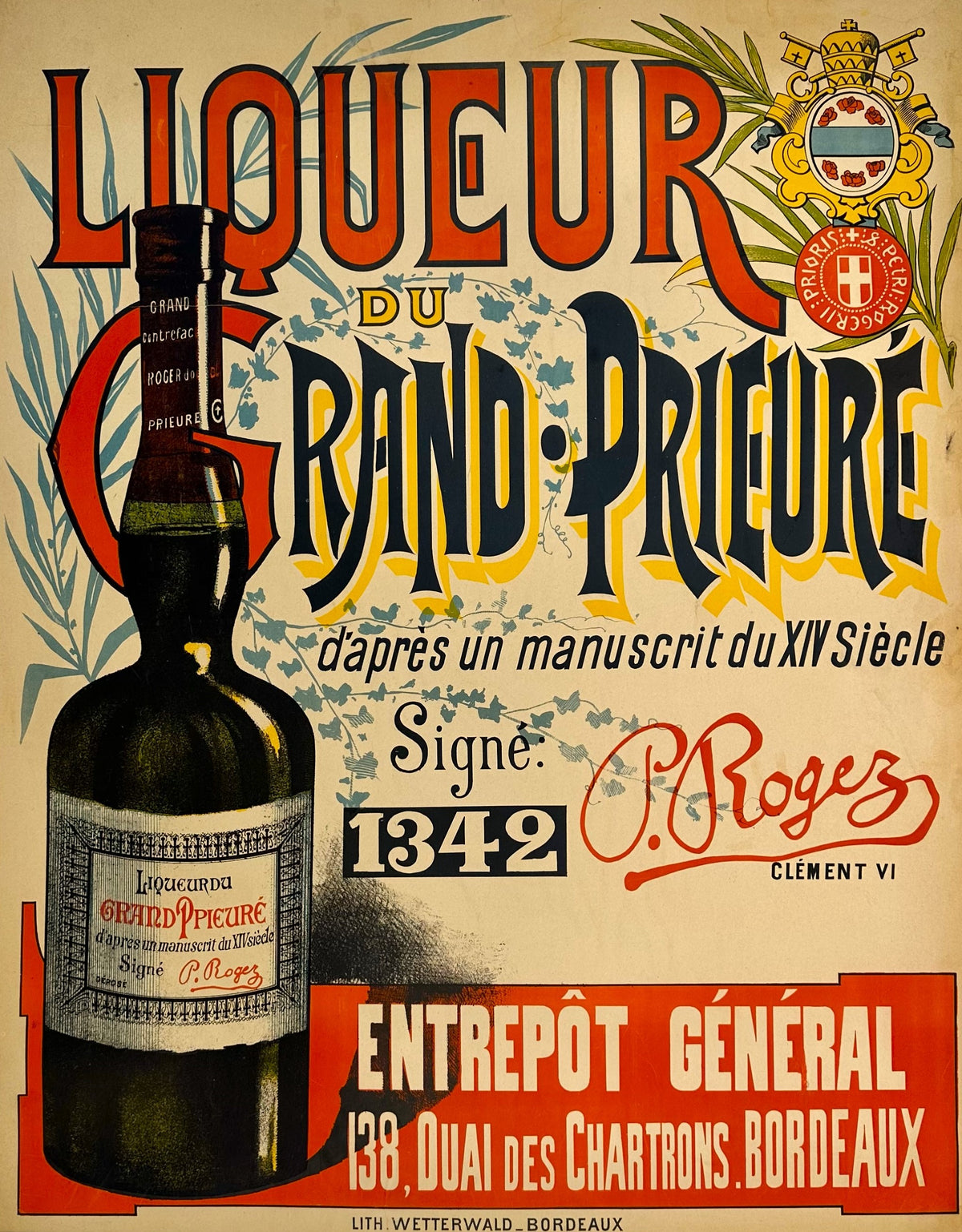 Liquer Grand Prieure - Authentic Vintage Poster