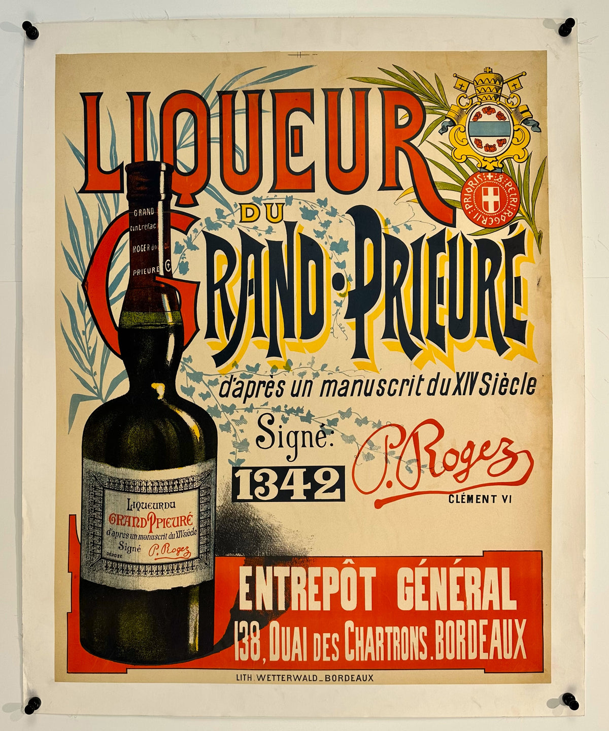 Liquer Grand Prieure - Authentic Vintage Poster