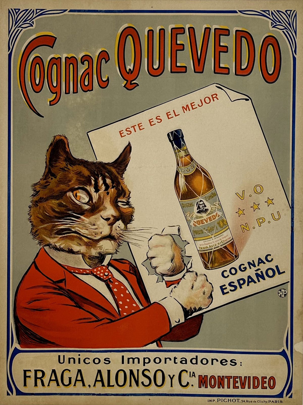 Cognac Quevado - Authentic Vintage Poster