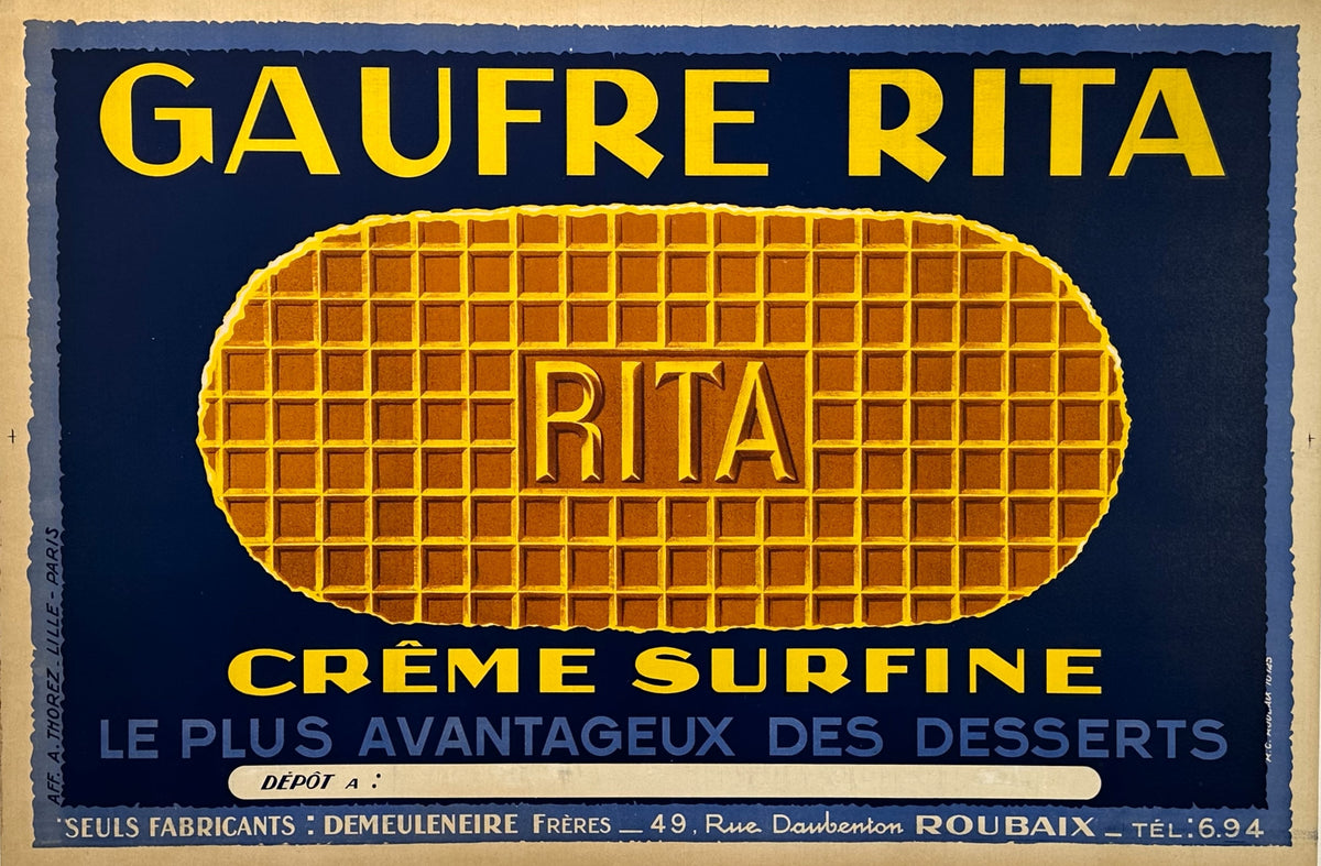Gaufre Rita - Authentic Vintage Poster
