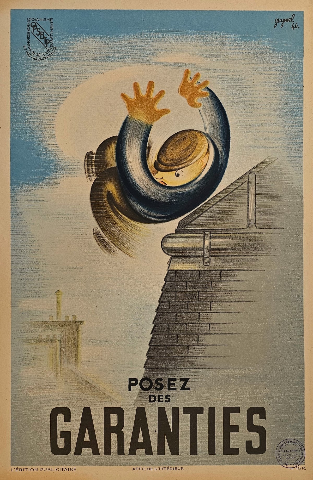 Posez Des Garanties - Authentic Vintage Poster