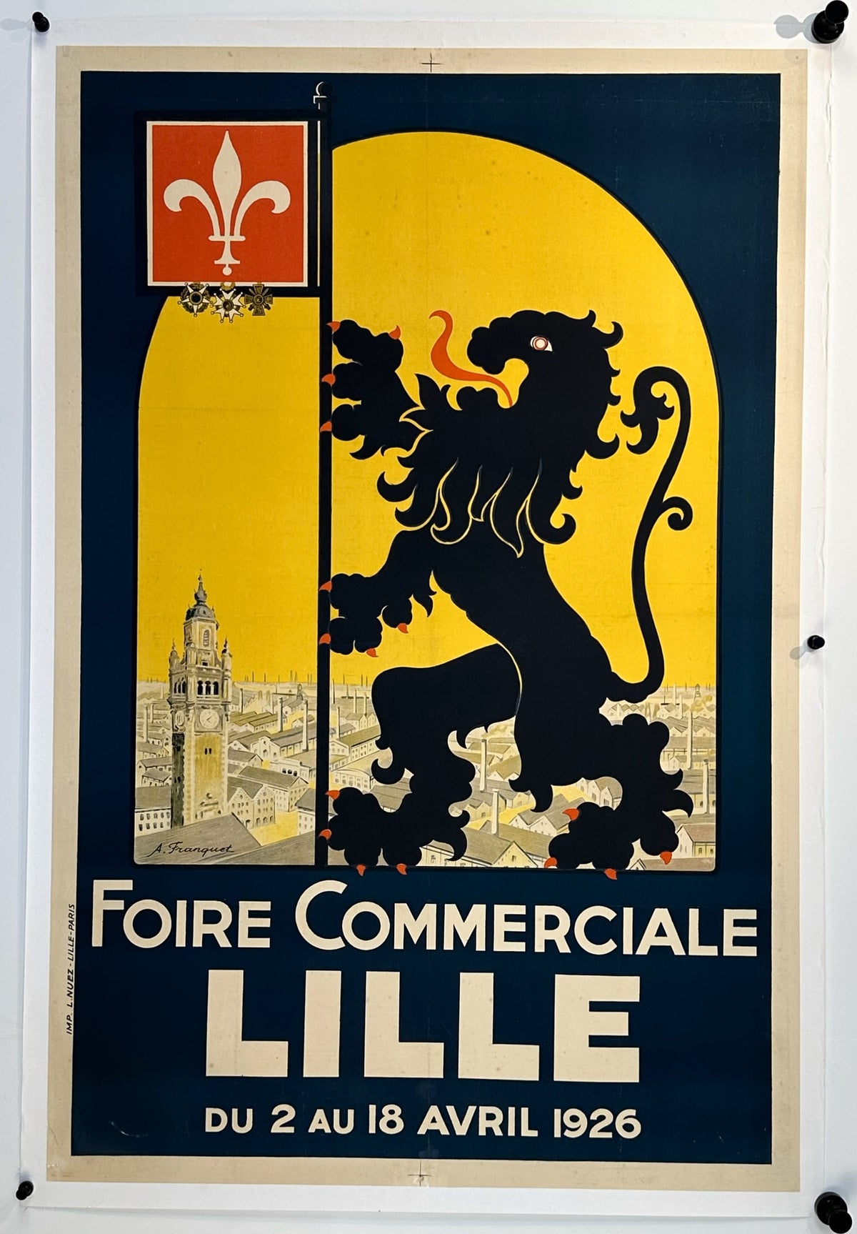 Foire Commercial Lille - Authentic Vintage Poster
