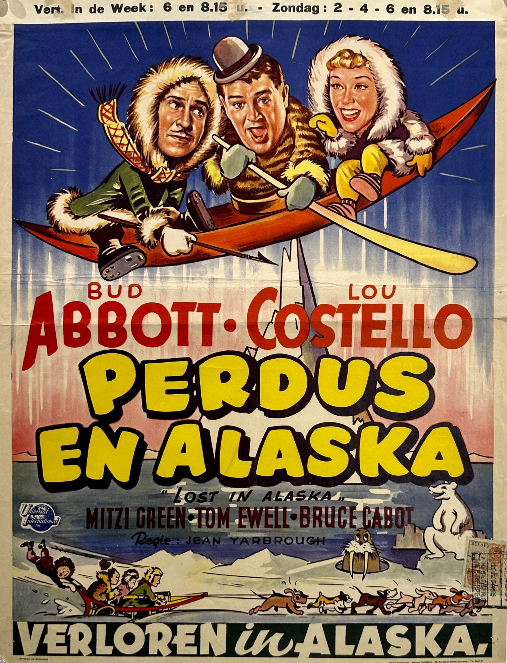 Lost in Alaska- Abbott and Costello - Authentic Vintage Poster
