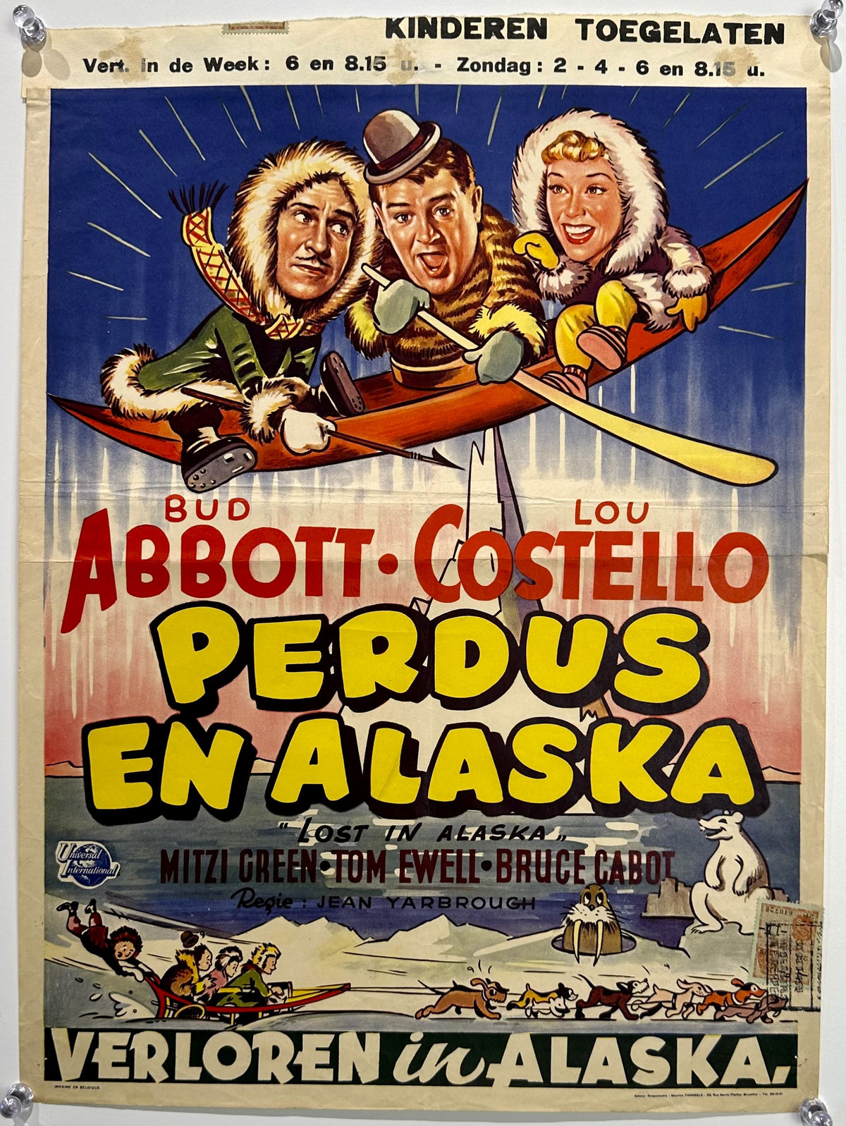 Lost in Alaska- Abbott and Costello - Authentic Vintage Poster