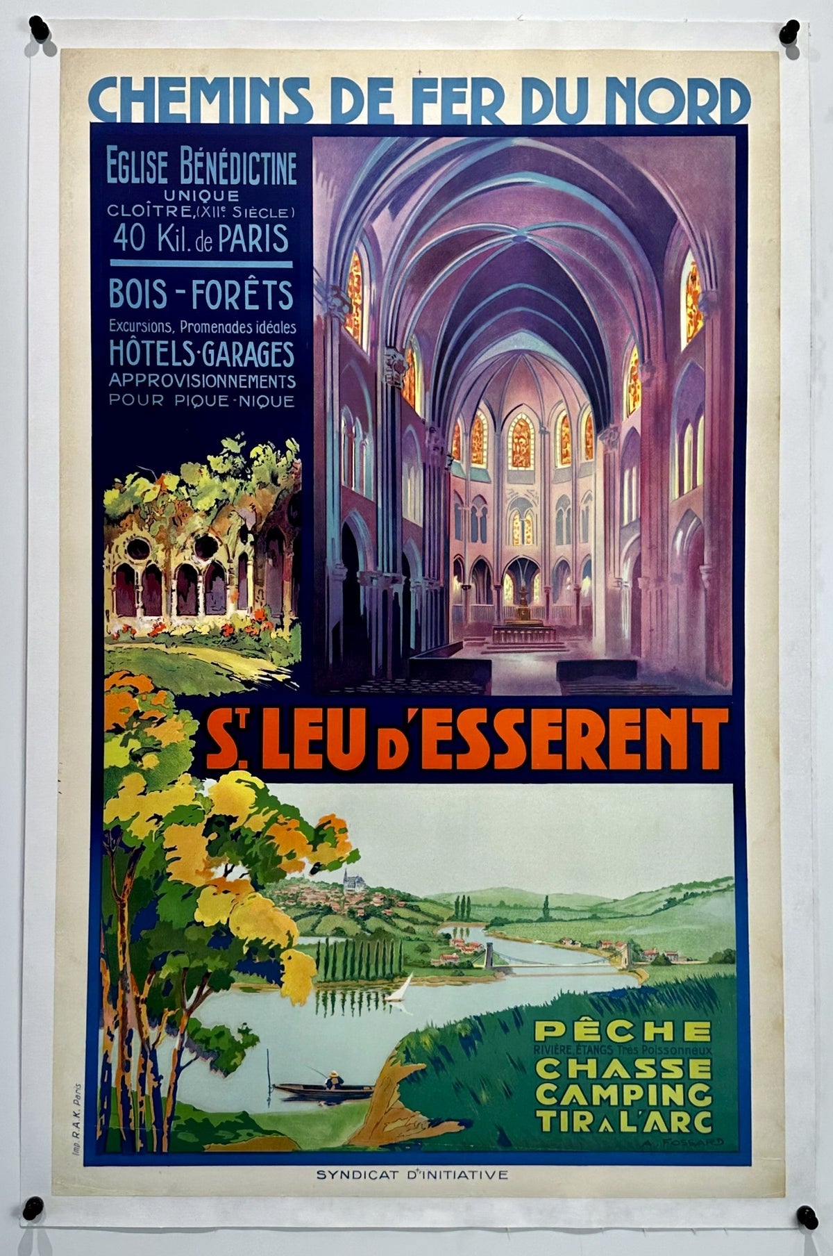 Saint-Leu-d&#39;Esserent- Chemin de Fer du Nord - Authentic Vintage Poster