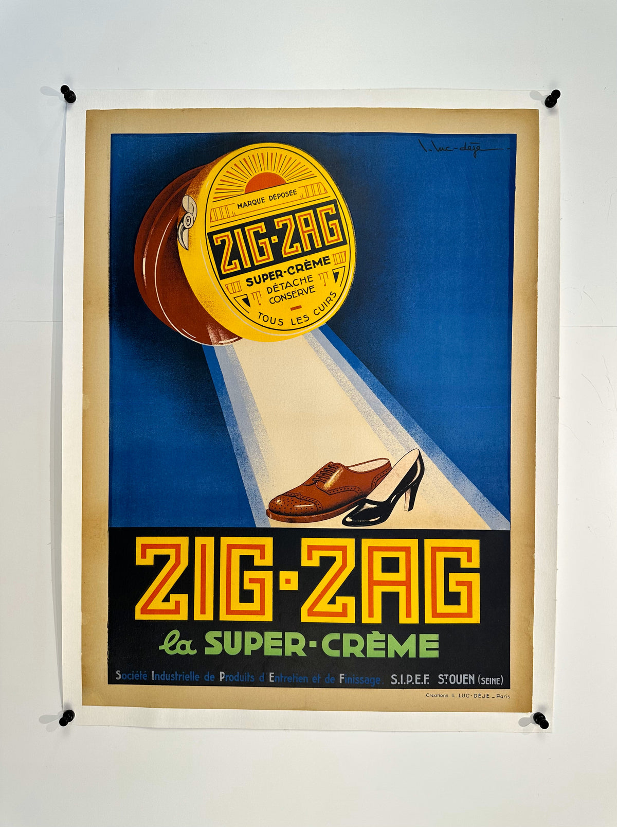 Zig-Zag, Super Crème - Authentic Vintage Poster