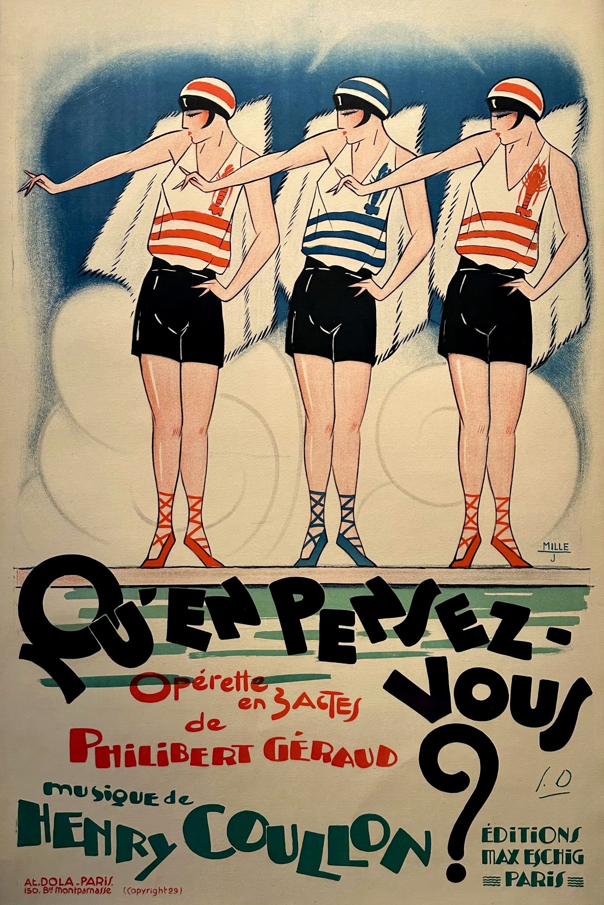 Qu'en Pensez-Vous? - Authentic Vintage Poster