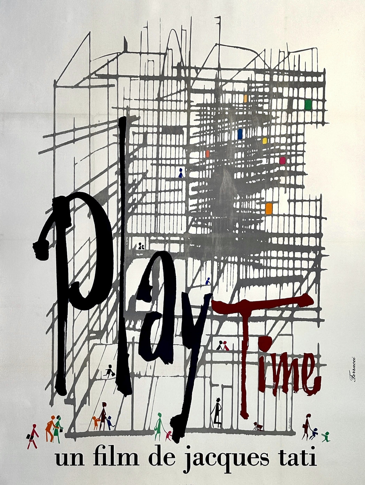 PlayTime by Jacques Tati - Authentic Vintage Poster