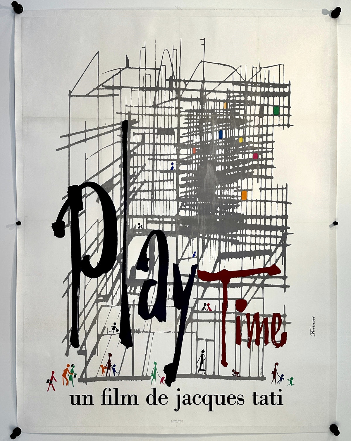 PlayTime by Jacques Tati - Authentic Vintage Poster