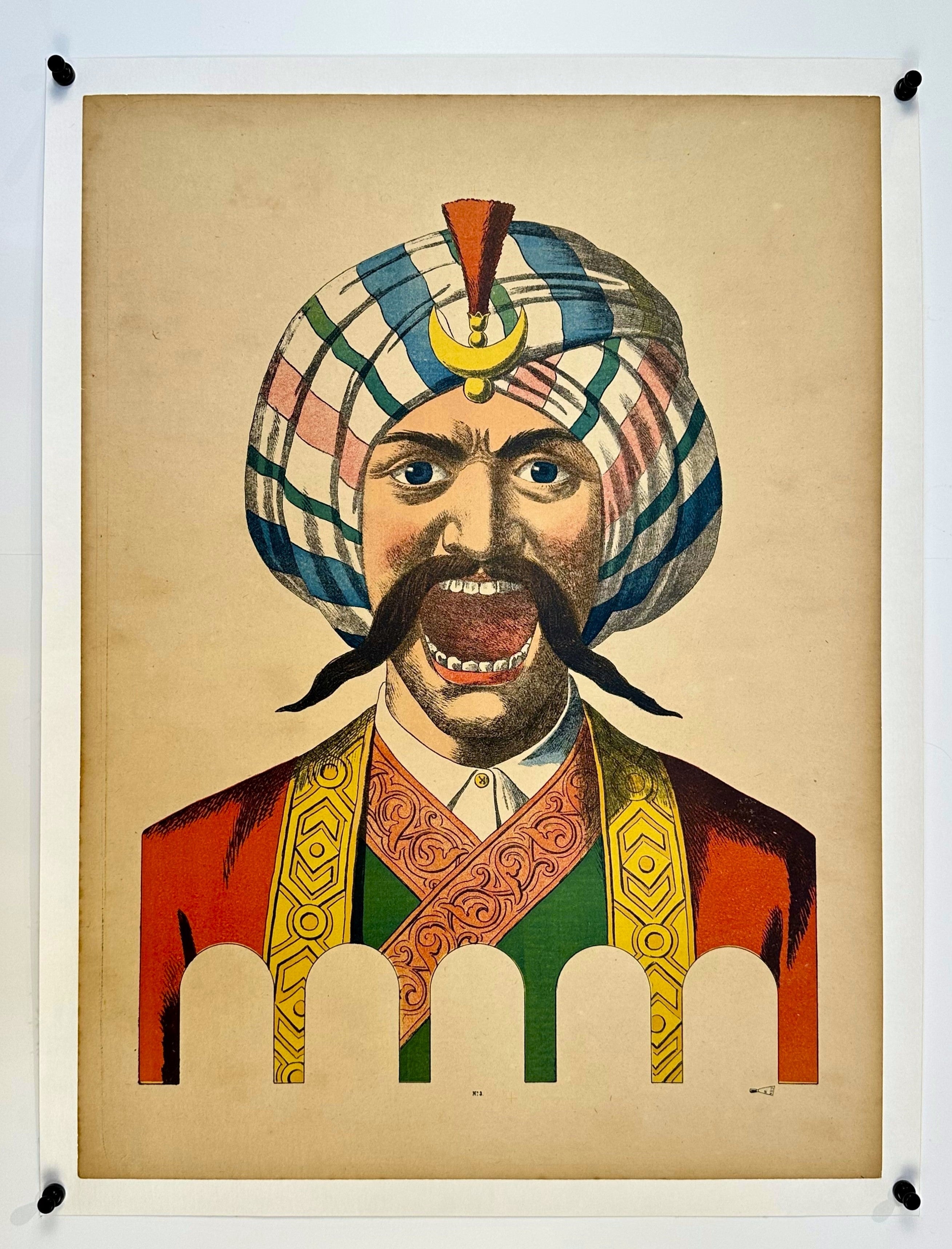 Authentic Vintage Poster  Wissembourg- Homme au Turban N°3