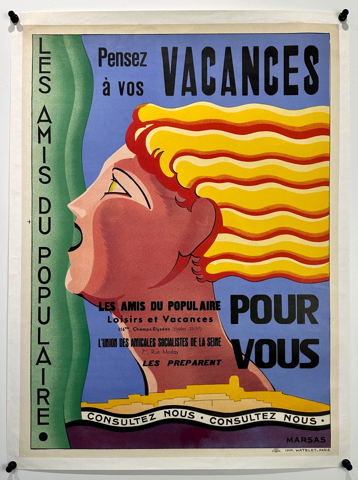Vacances Pour Vous - Authentic Vintage Poster
