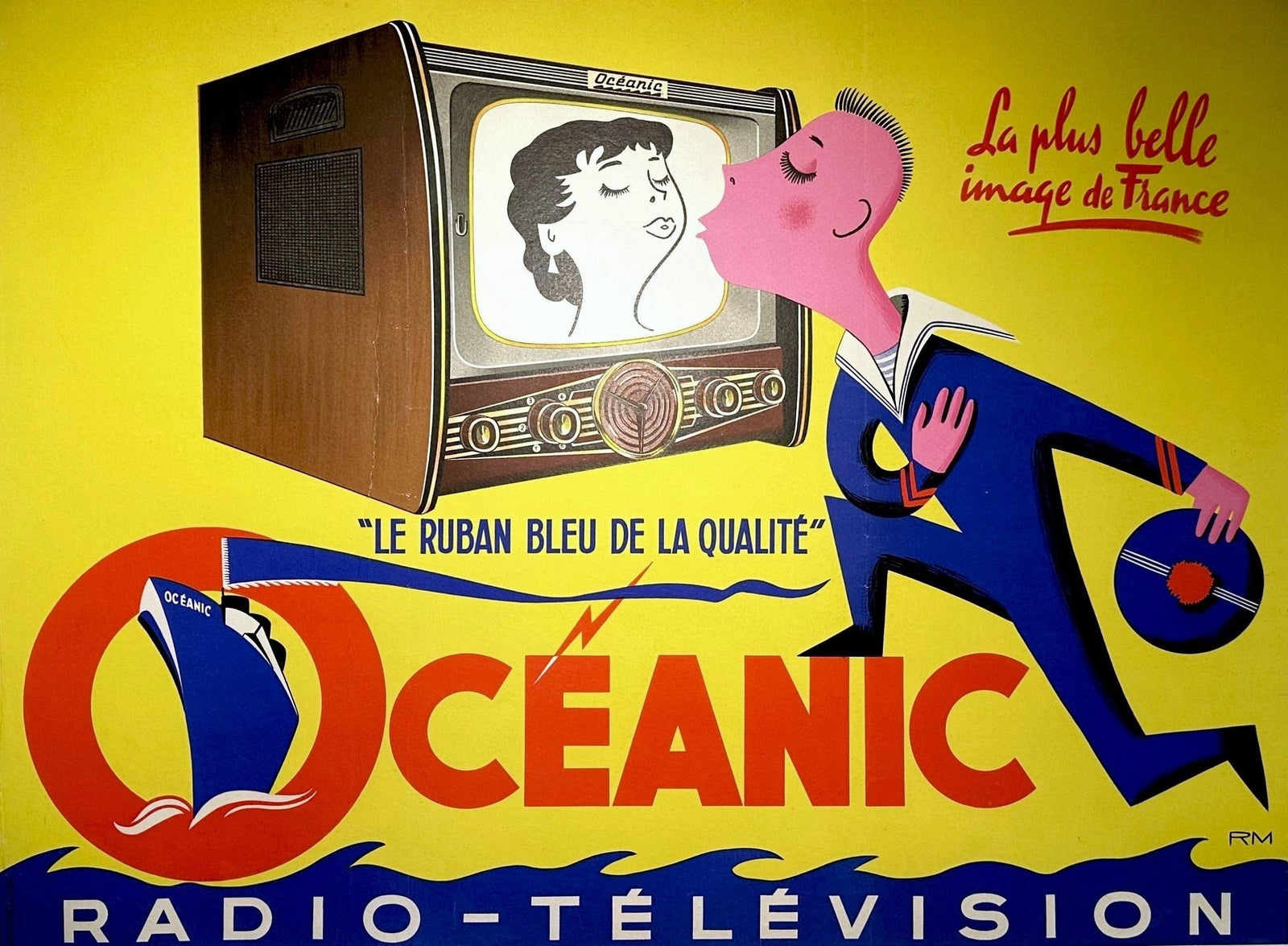 Oceanic Radio-Télévision - Authentic Vintage Poster