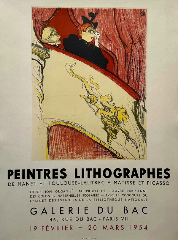 Peintures Lithographes- Toulouse Lautrec - Authentic Vintage Poster