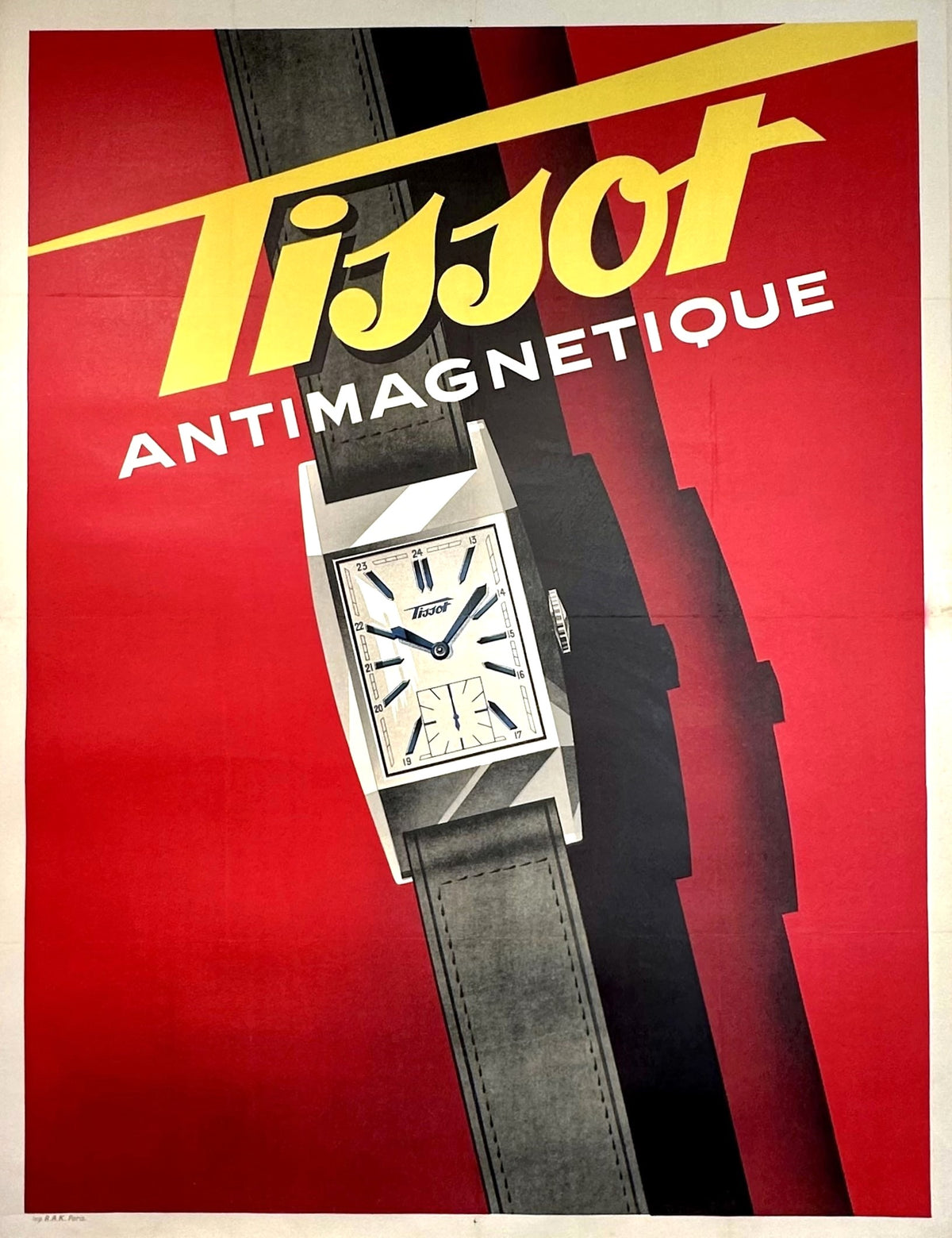 Tissot Antimagnetique - Authentic Vintage Poster