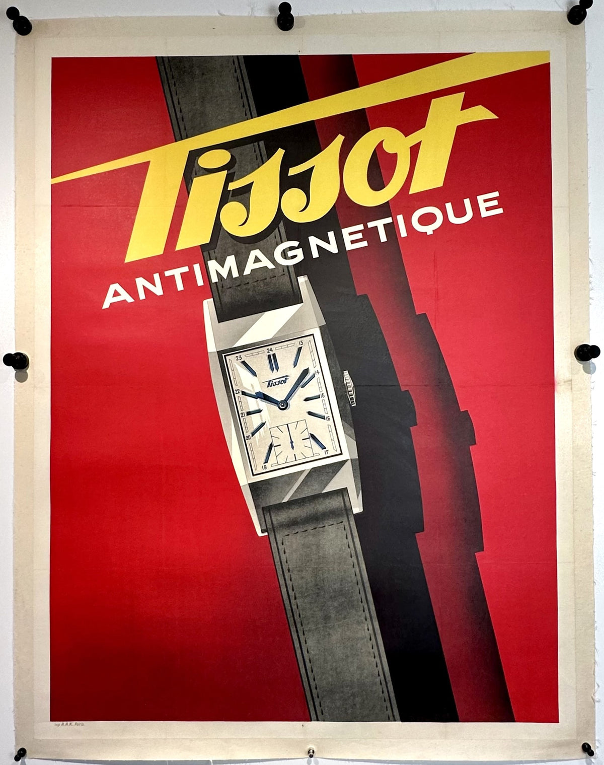 Tissot Antimagnetique - Authentic Vintage Poster