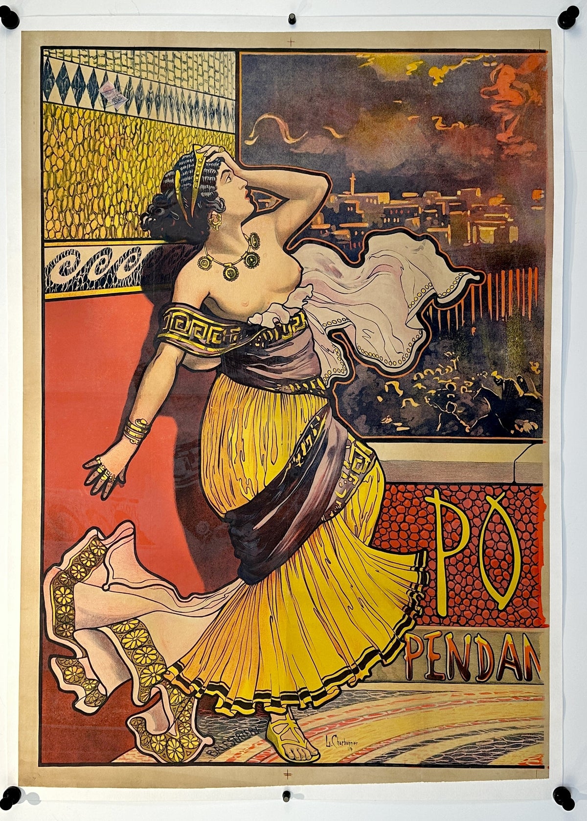Pompeii by Charbonnier - Authentic Vintage Poster