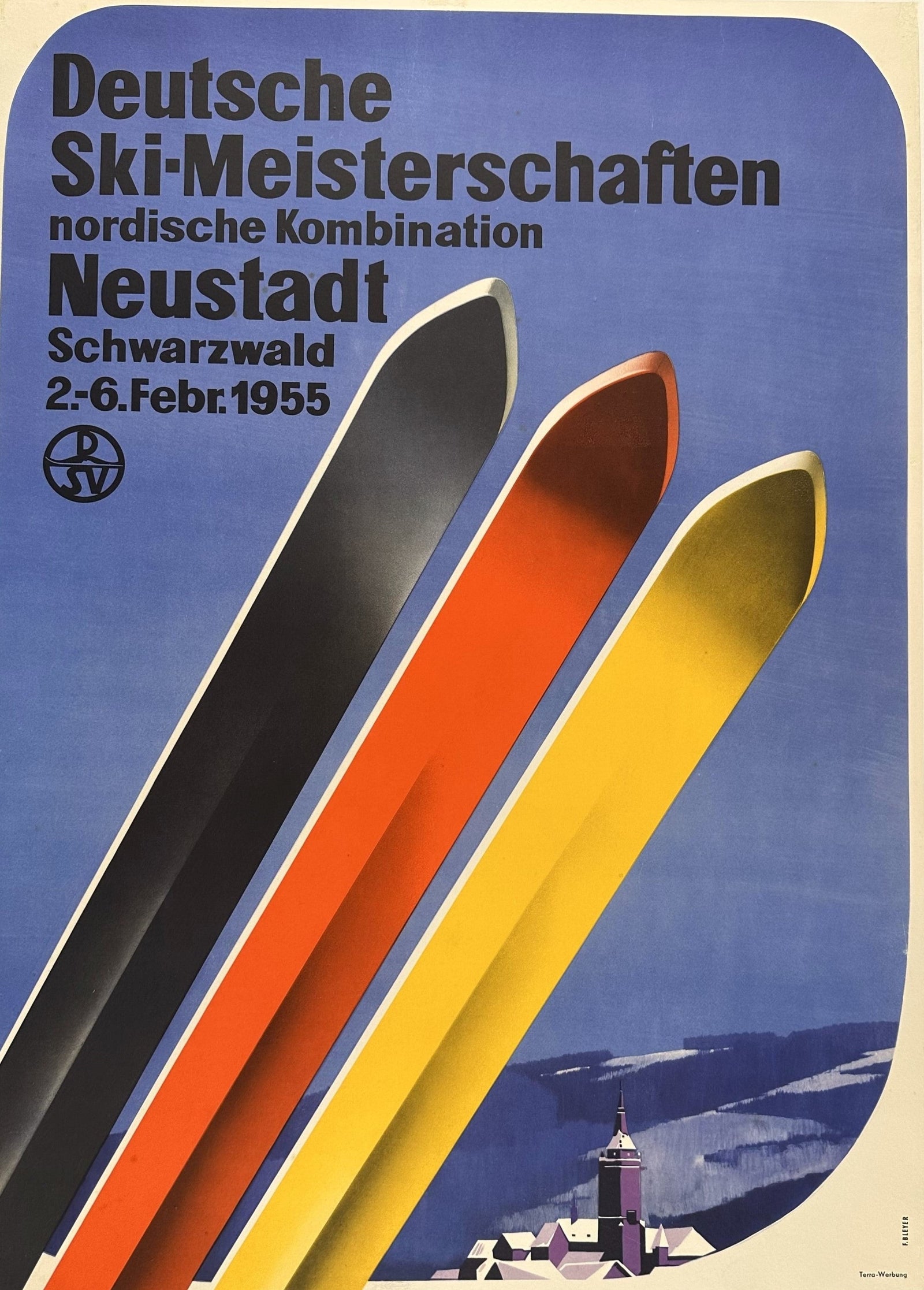 German Ski Championships - Authentic Vintage Poster