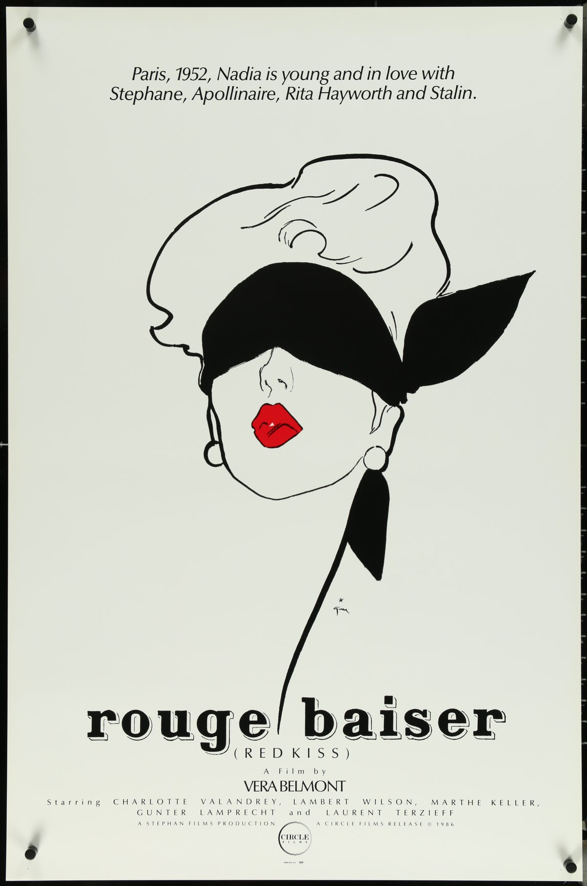 Red Kiss - Authentic Vintage Poster