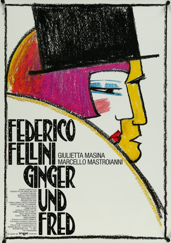 Ginger and Fred- German Release - Authentic Vintage Poster