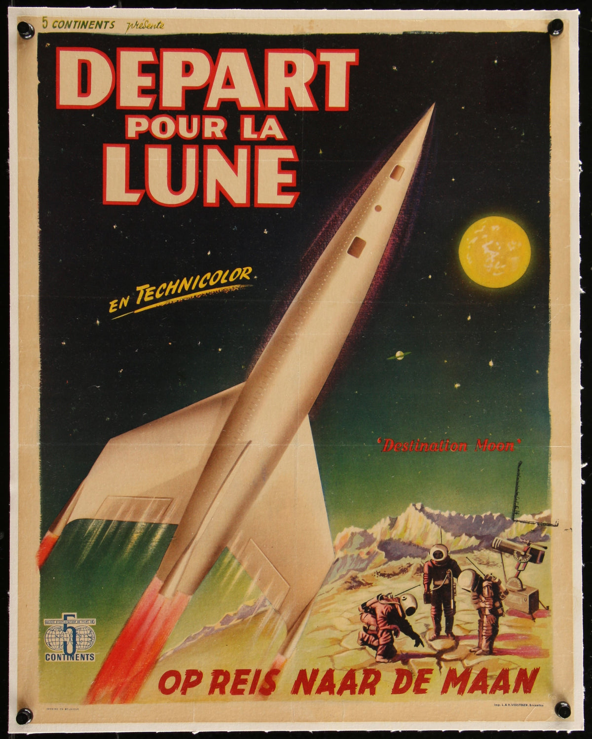 Destination Moon - Authentic Vintage Poster