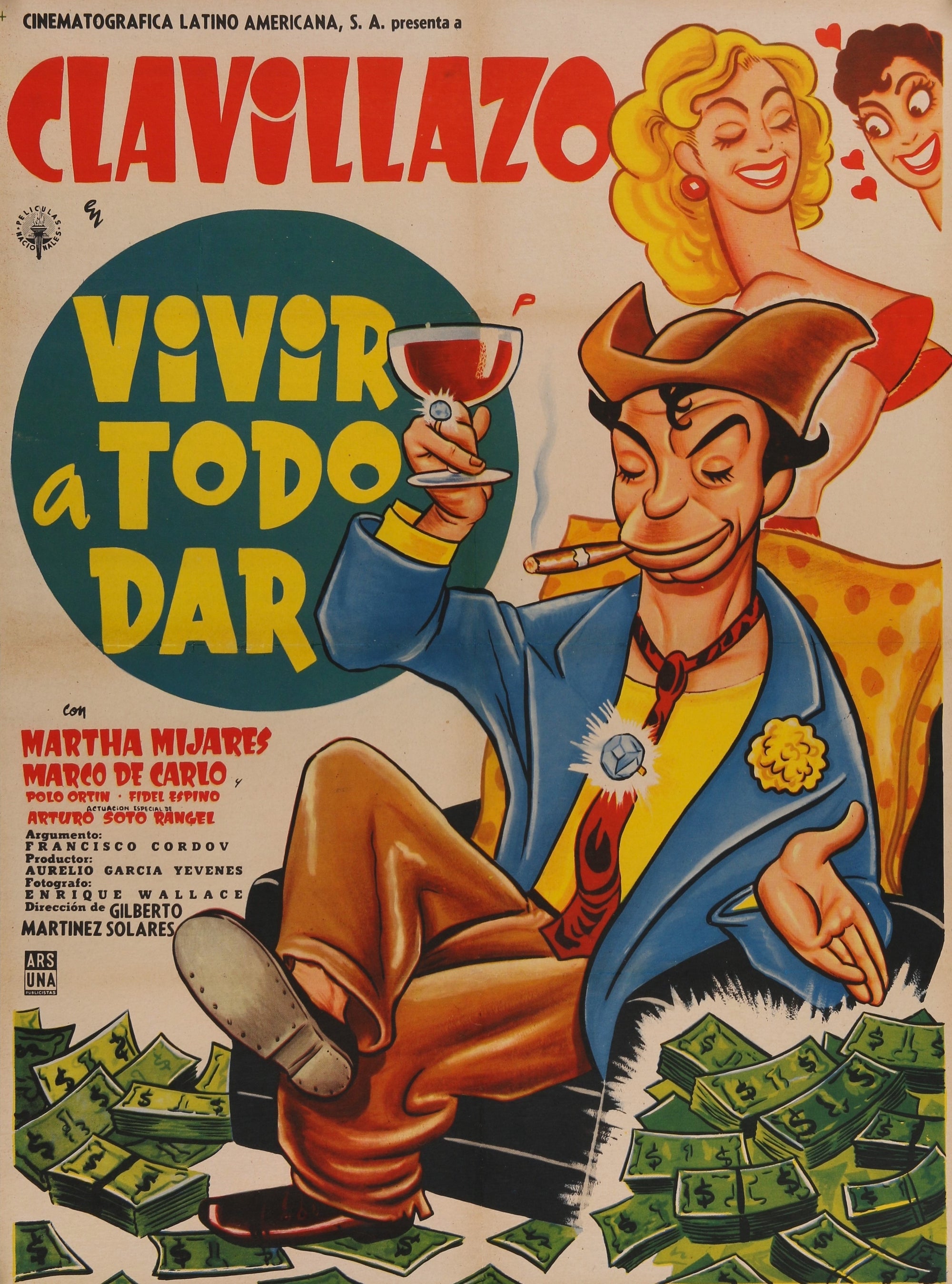 Vivir a Todo Dar - Authentic Vintage Poster