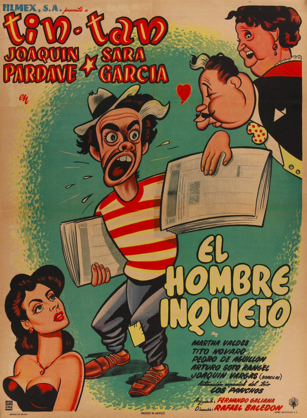 El Hombre Inquieto- Tin Tan - Authentic Vintage Poster
