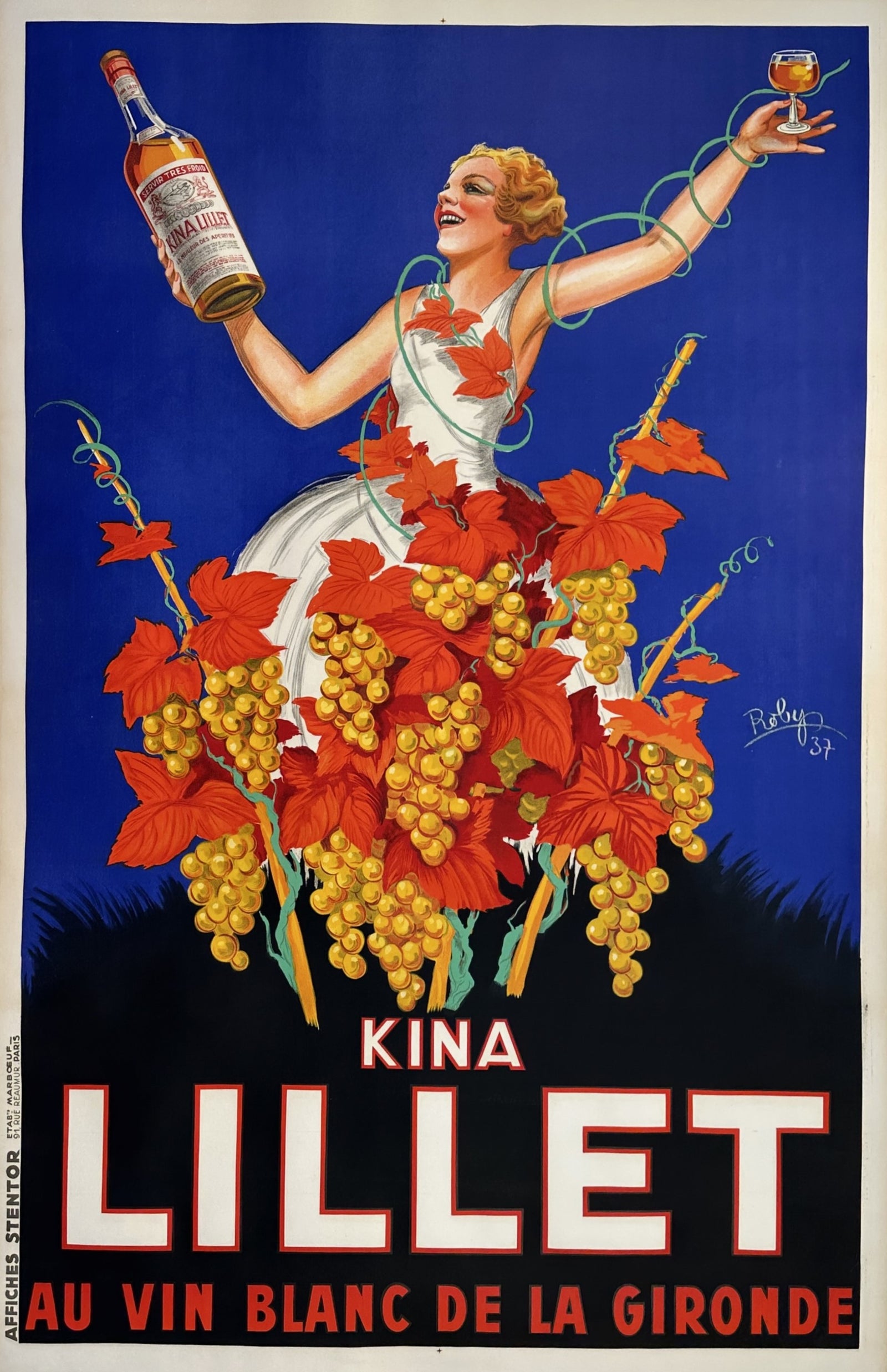 Kina Lillet by Robys - Authentic Vintage Poster