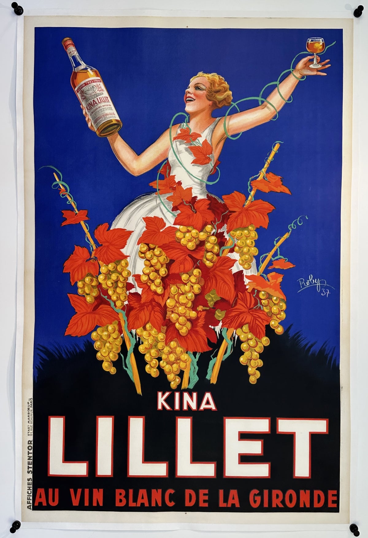 Kina Lillet by Robys - Authentic Vintage Poster