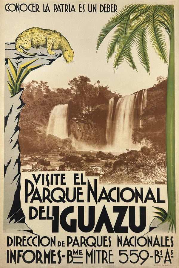 Iguazu Falls - Authentic Vintage Poster
