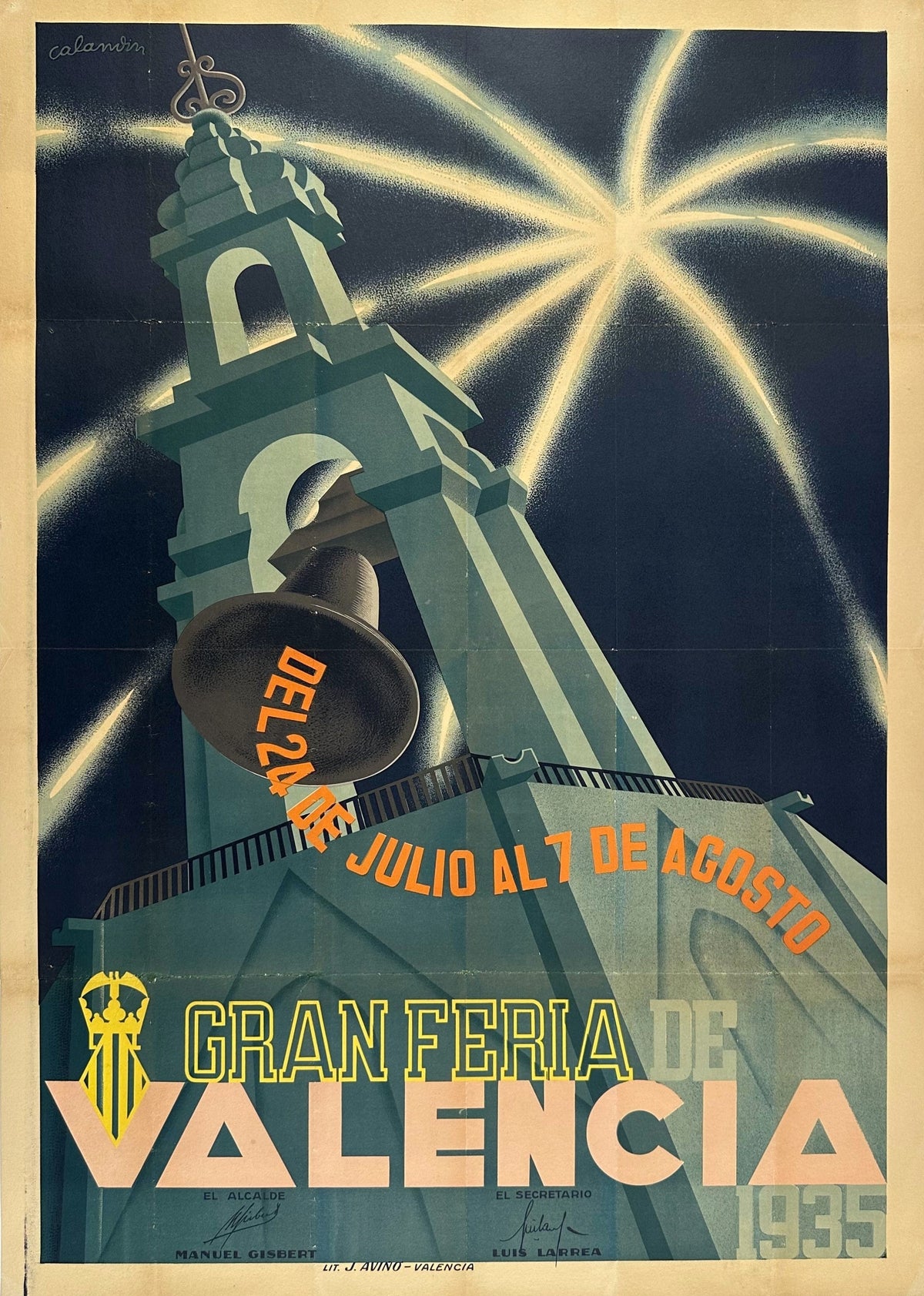 Gran Feria de Valencia - Authentic Vintage Poster