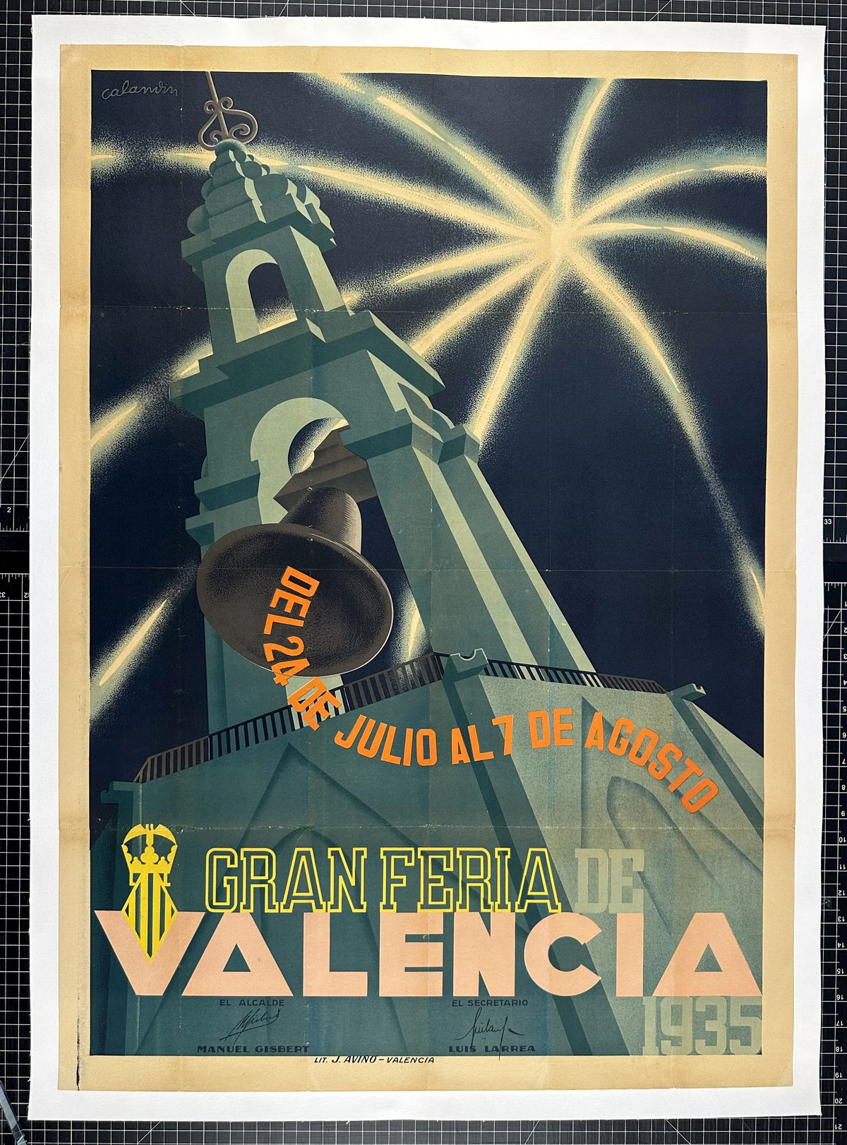 Gran Feria de Valencia - Authentic Vintage Poster