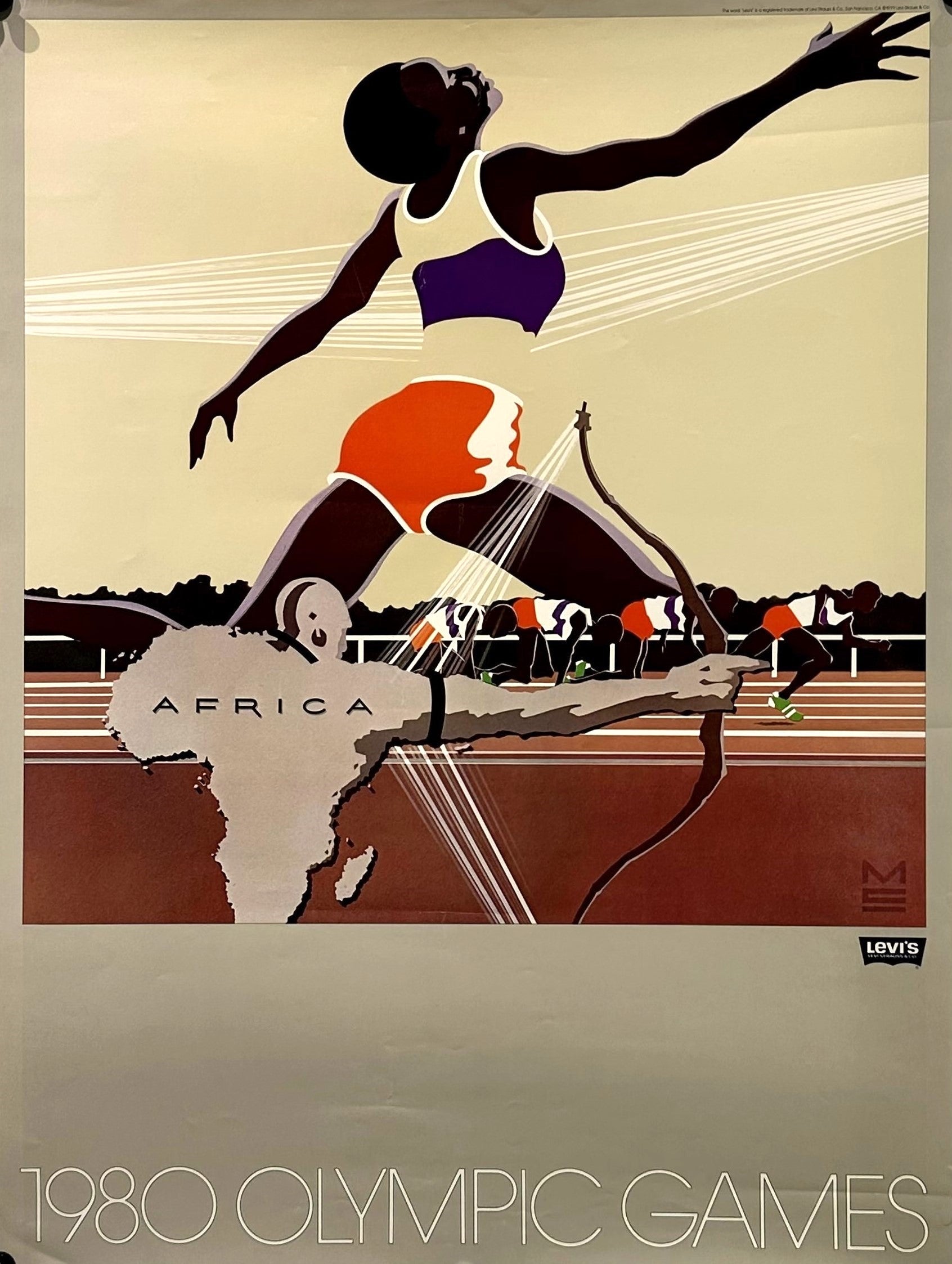 Summer Olympics, Moscow- Track - Authentic Vintage Poster