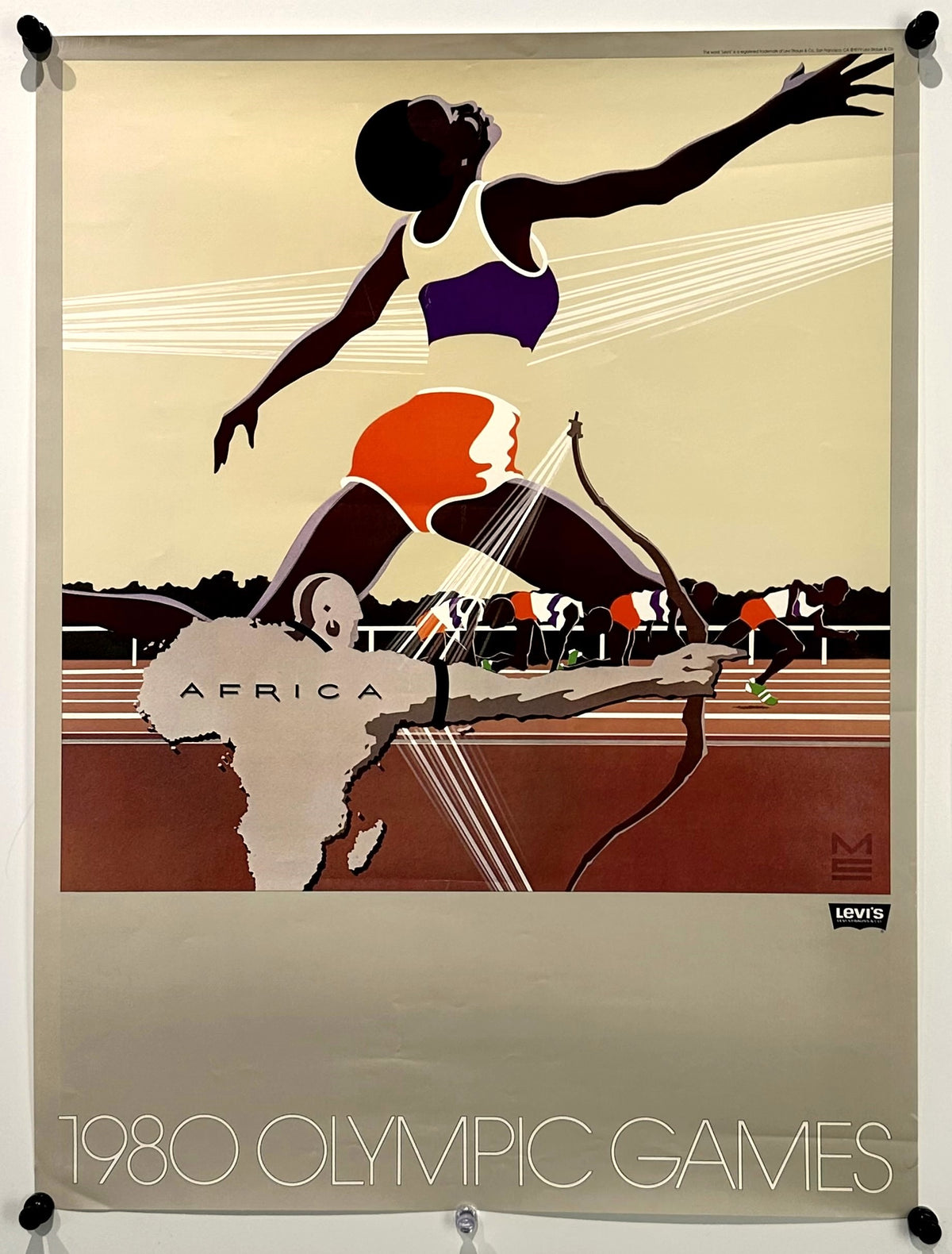 Summer Olympics, Moscow- Track - Authentic Vintage Poster